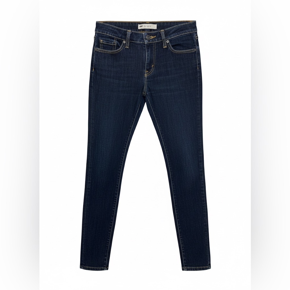 Levi's 535 Legging Black Label Dark Wash Stretch Skinny Jeans Size 9M (29)
